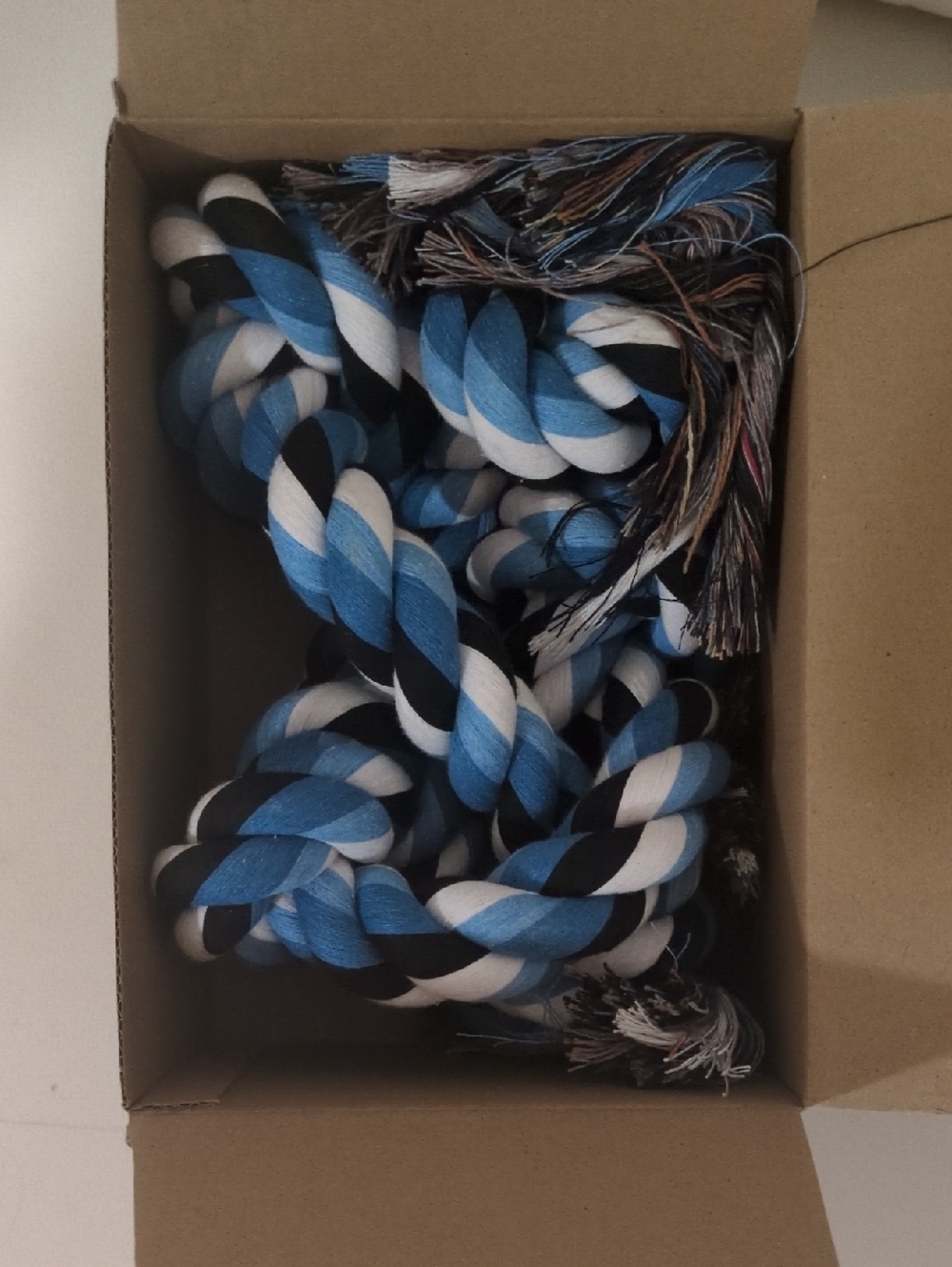 LECHONG Cotton Dog Rope Chew Toy, 3 ft, 5 Knots